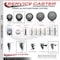 Service Caster 35 Inch Gray Polyurethane Swivel 34 Inch Threaded Stem Caster Set with Total Lock Brake SCC-TSTTL20S3514-PPUB-34212-4 - alternate 2